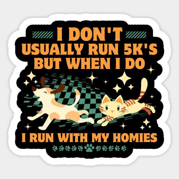 I Run 5K's With My Homies Sticker by Point Shop